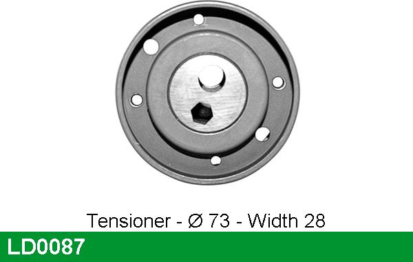 LUCAS LD0087 - Натяжной ролик, зубчатый ремень ГРМ autosila-amz.com