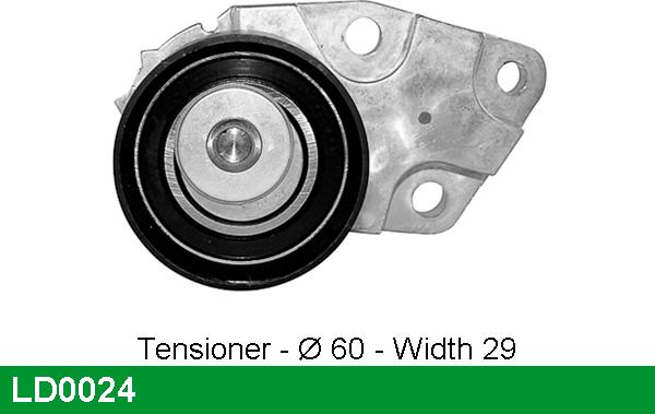 LUCAS LD0024 - Натяжной ролик, зубчатый ремень ГРМ autosila-amz.com