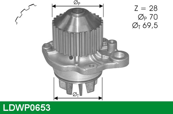 LUCAS LDWP0653 - Водяной насос autosila-amz.com