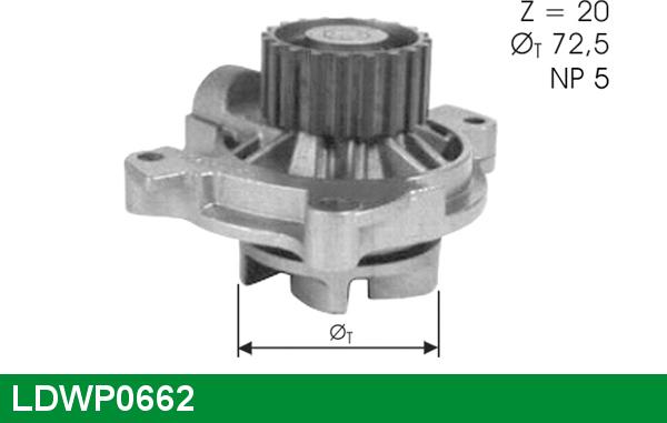 LUCAS LDWP0662 - Водяной насос autosila-amz.com