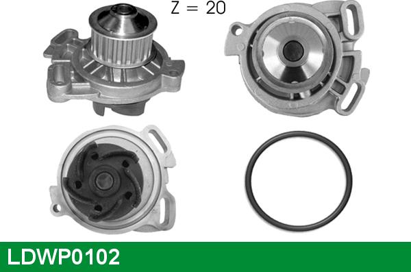 LUCAS LDWP0102 - Водяной насос autosila-amz.com