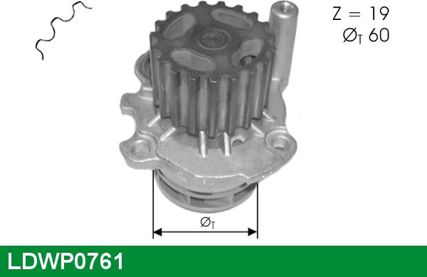 LUCAS LDWP0761 - Водяной насос autosila-amz.com