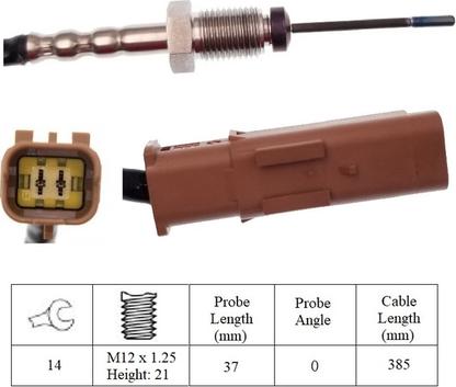 LUCAS LGS6097 - Датчик, температура выхлопных газов autosila-amz.com