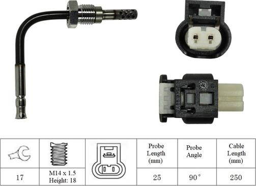 LUCAS LGS6001 - Датчик, температура выхлопных газов autosila-amz.com