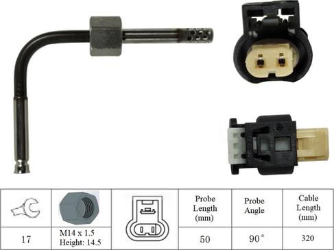 LUCAS LGS6016 - Датчик, температура выхлопных газов autosila-amz.com