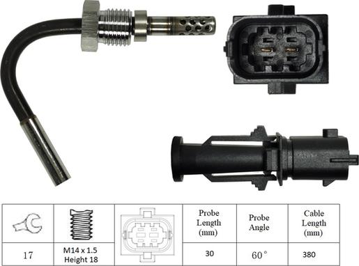 LUCAS LGS6084 - Датчик, температура выхлопных газов autosila-amz.com