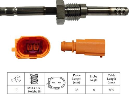 LUCAS LGS6023 - Датчик, температура выхлопных газов autosila-amz.com