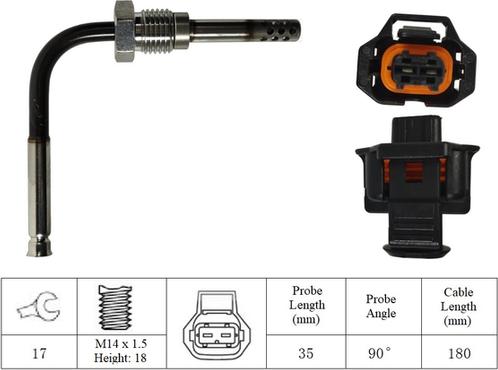 LUCAS LGS7051 - Датчик, температура выхлопных газов autosila-amz.com