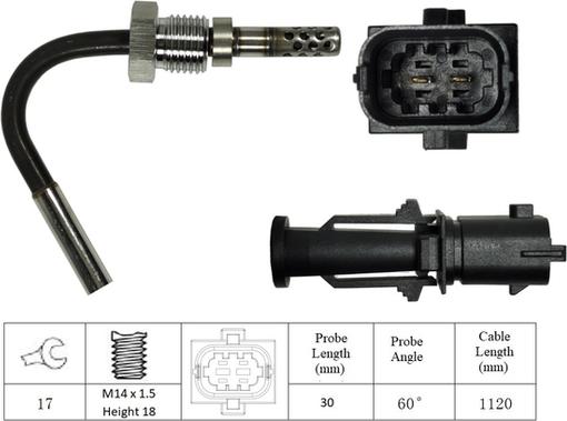 LUCAS LGS7053 - Датчик, температура выхлопных газов autosila-amz.com