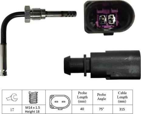 LUCAS LGS7195 - Датчик, температура выхлопных газов autosila-amz.com