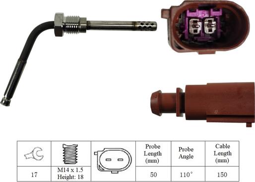 LUCAS LGS7145 - Датчик, температура выхлопных газов autosila-amz.com