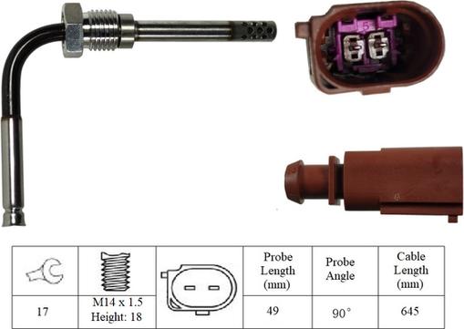 LUCAS LGS7107 - Датчик, температура выхлопных газов autosila-amz.com