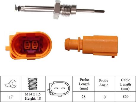 LUCAS LGS7184 - Датчик, температура выхлопных газов autosila-amz.com