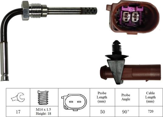 LUCAS LGS7132 - Датчик, температура выхлопных газов autosila-amz.com