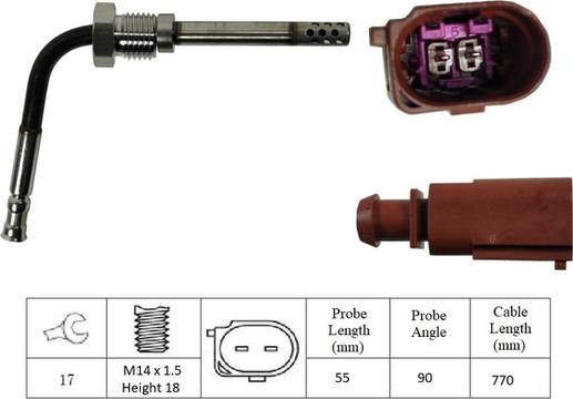 LUCAS LGS7125 - Датчик, температура выхлопных газов autosila-amz.com