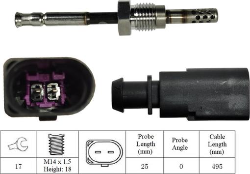 LUCAS LGS7128 - Датчик, температура выхлопных газов autosila-amz.com