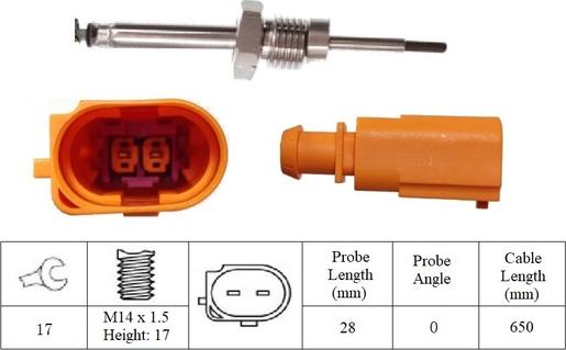 LUCAS LGS7226 - Датчик, температура выхлопных газов autosila-amz.com