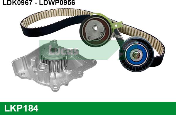 LUCAS LKP184 - Водяной насос + комплект зубчатого ремня ГРМ autosila-amz.com