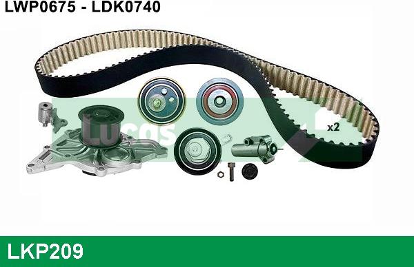 LUCAS LKP209 - Водяной насос + комплект зубчатого ремня ГРМ autosila-amz.com