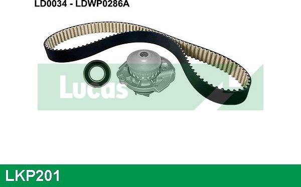 LUCAS LKP201 - Водяной насос + комплект зубчатого ремня ГРМ autosila-amz.com
