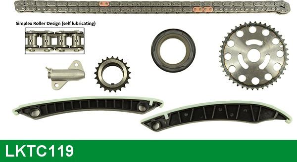 LUCAS LKTC119 - Комплект цепи привода распредвала autosila-amz.com