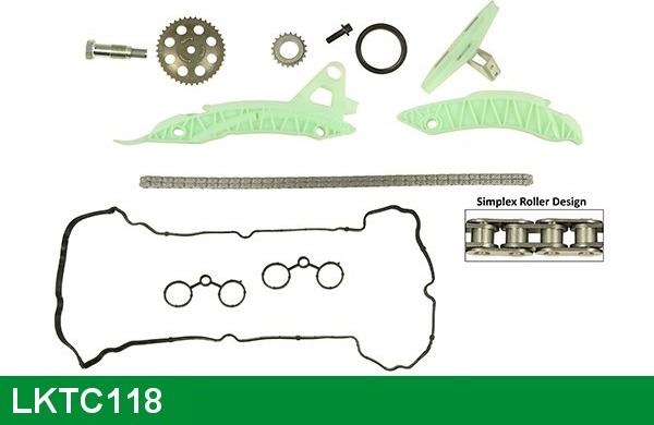 LUCAS LKTC118 - Комплект цепи привода распредвала autosila-amz.com