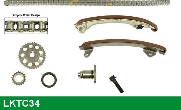 LUCAS LKTC34 - Комплект цепи привода распредвала autosila-amz.com