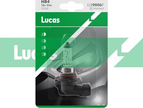 LUCAS LLB9006P - Лампа накаливания, фара дальнего света autosila-amz.com