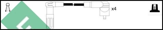 LUCAS LUC4484 - Комплект проводов зажигания autosila-amz.com