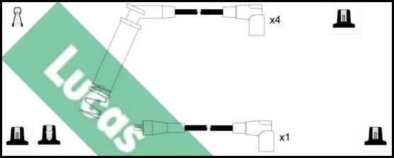 LUCAS LUC4500 - Комплект проводов зажигания autosila-amz.com