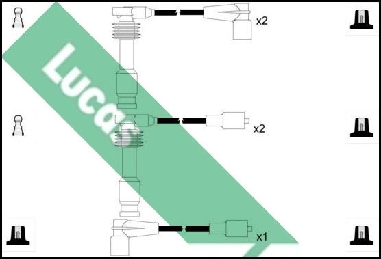 LUCAS LUC4603 - Комплект проводов зажигания autosila-amz.com