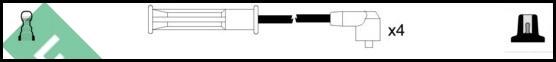 LUCAS LUC4094 - Комплект проводов зажигания autosila-amz.com