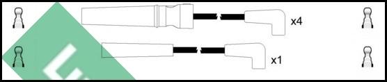 LUCAS LUC4019 - Комплект проводов зажигания autosila-amz.com