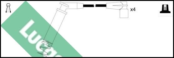 LUCAS LUC4193 - Комплект проводов зажигания autosila-amz.com
