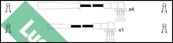 LUCAS LUC4102 - Комплект проводов зажигания autosila-amz.com