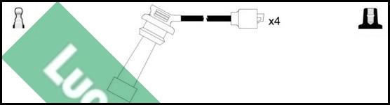 LUCAS LUC4328 - Комплект проводов зажигания autosila-amz.com