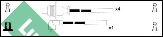 LUCAS LUC4223 - Комплект проводов зажигания autosila-amz.com