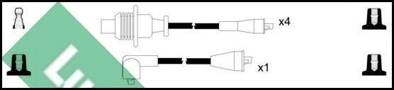 LUCAS LUC4222 - Комплект проводов зажигания autosila-amz.com