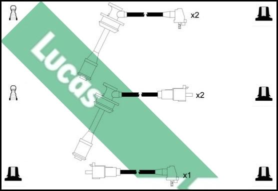 LUCAS LUC7222 - Комплект проводов зажигания autosila-amz.com