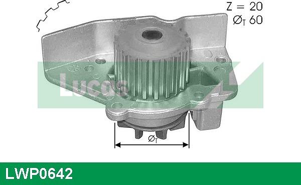 LUCAS LWP0642 - Водяной насос autosila-amz.com