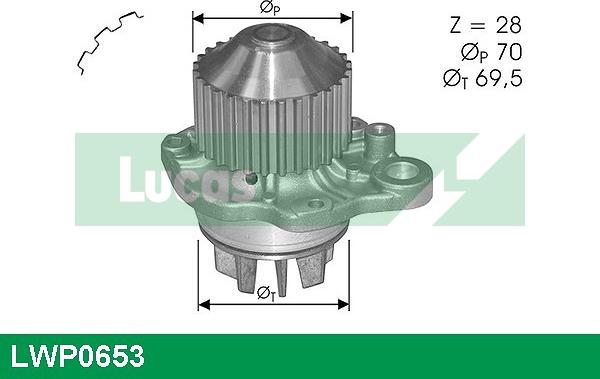 LUCAS LWP0653 - Водяной насос autosila-amz.com