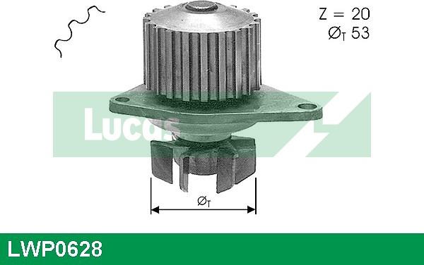 LUCAS LWP0628 - Водяной насос autosila-amz.com