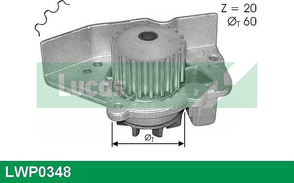 LUCAS LWP0348 - Водяной насос autosila-amz.com