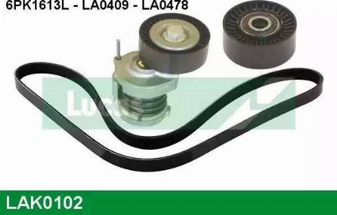 Lucas Engine Drive LAK0102 - Поликлиновый ременный комплект autosila-amz.com