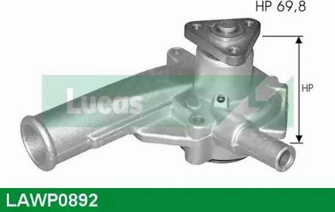 Lucas Engine Drive LAWP0892 - Водяной насос autosila-amz.com