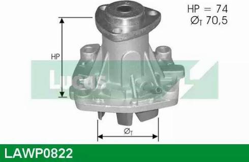 Lucas Engine Drive LAWP0822 - Водяной насос autosila-amz.com