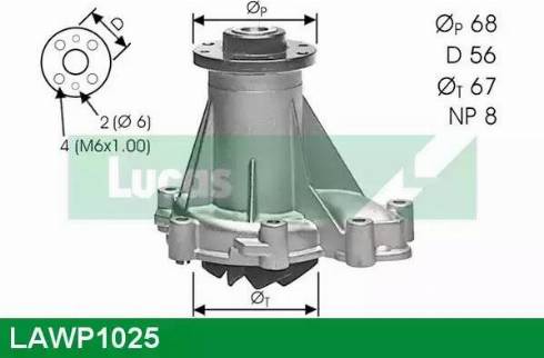 Lucas Engine Drive LAWP1025 - Водяной насос autosila-amz.com