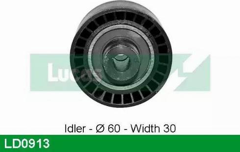 Lucas Engine Drive LD0913 - Натяжной ролик, зубчатый ремень ГРМ autosila-amz.com