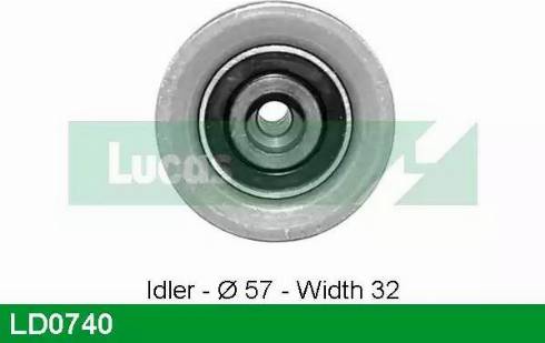 Lucas Engine Drive LD0740 - Натяжной ролик, зубчатый ремень ГРМ autosila-amz.com