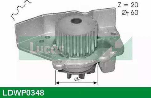 Lucas Engine Drive LDWP0348 - Водяной насос autosila-amz.com